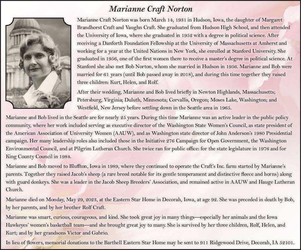 Marianne Craft Norton | Obituary