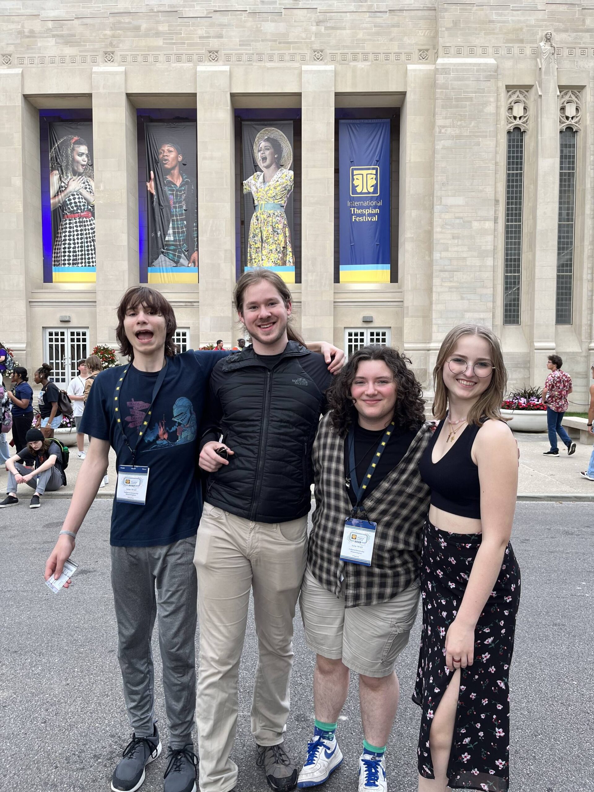 Mercer Island High School’s Greg Chvany, Alec Martin, Milo Mechem-Miller and Annabel Rimmer attended the International Thespian Festival from June 19-23 in Bloomington, Indiana. Courtesy photo