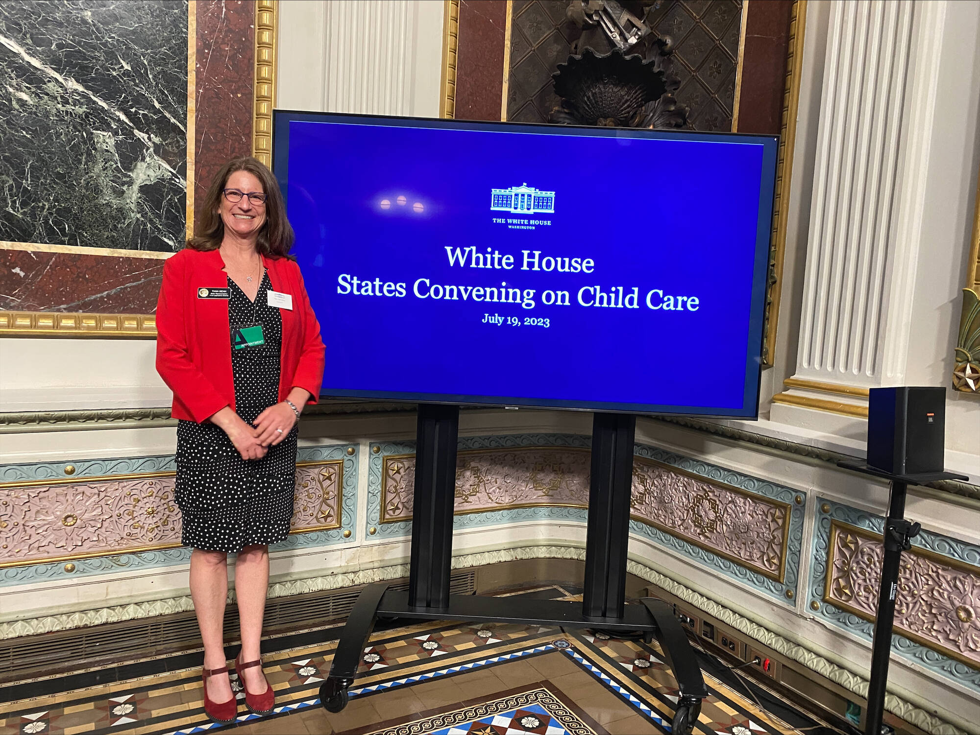 Washington state 41st Legislative District Rep. Tana Senn, a Mercer Island resident, participated in the prestigious White House States Convening on Child Care on July 19. Courtesy photo