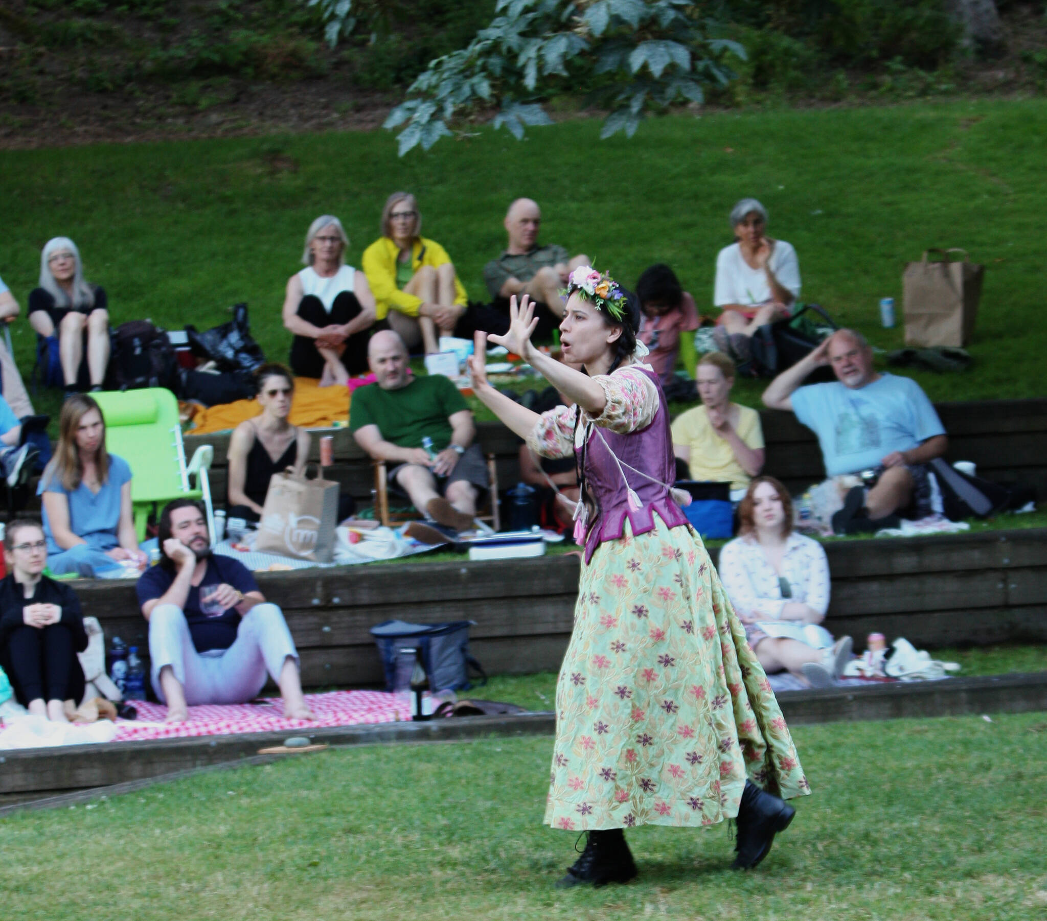 Seattle Shakespeare Company and Wooden O presented “A Midsummer Night’s Dream” on July 14, 2022, at the Luther Burbank Park Amphitheatre. Andy Nystrom/ staff photo