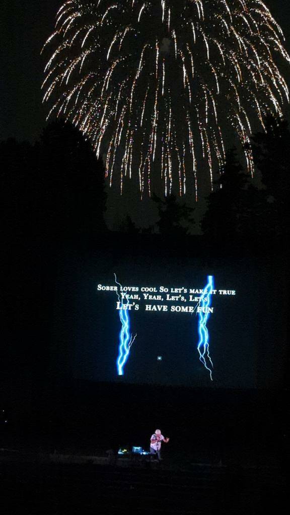 Fireworks related to a Recovery Funfest light up the sky over Lake Washington on Aug. 19. Courtesy photo