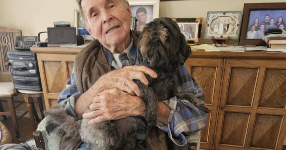 Don Strome, 94, with his dog, Minny. (Courtesy photo)
