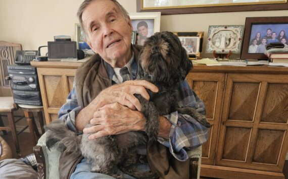 Don Strome, 94, with his dog, Minny. (Courtesy photo)