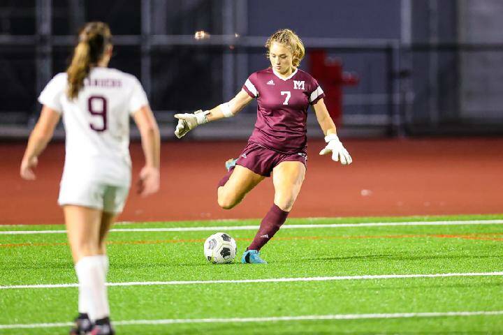 Mercer Island High School senior goalkeeper Ella Martin has verbally committed to play DI soccer at the University of Idaho next season. Photo courtesy of Joe Byrne