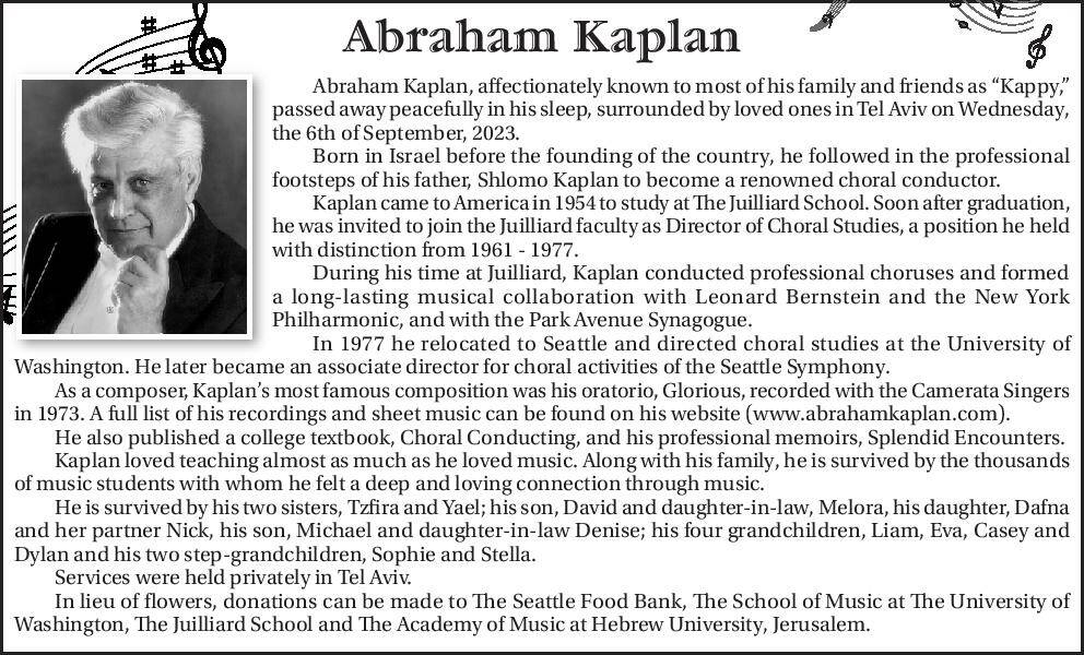 Abraham Kaplan | Obituary