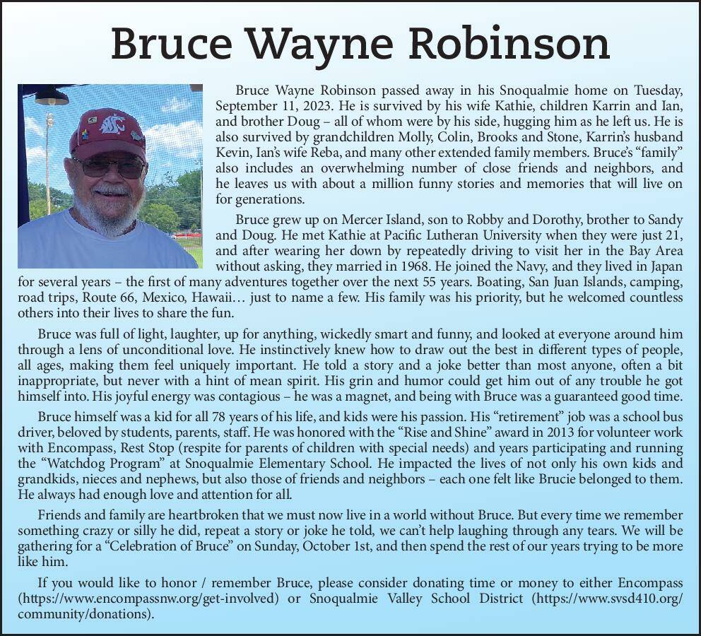 Bruce Wayne Robinson | Obituary