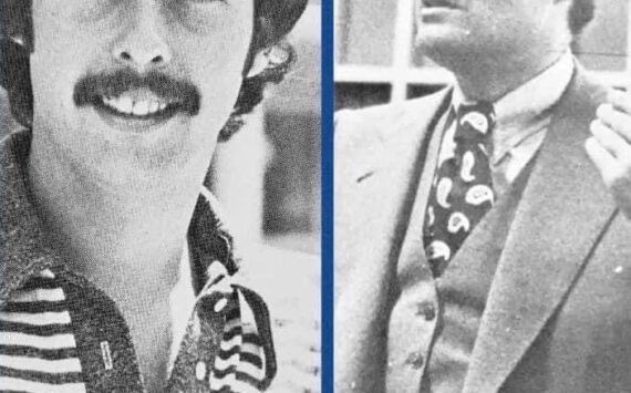 The author, left, and his mentor John Huffman. (Courtesy photo)