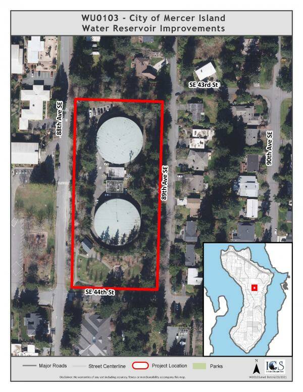 Reservoirs graphic courtesy of the city of Mercer Island