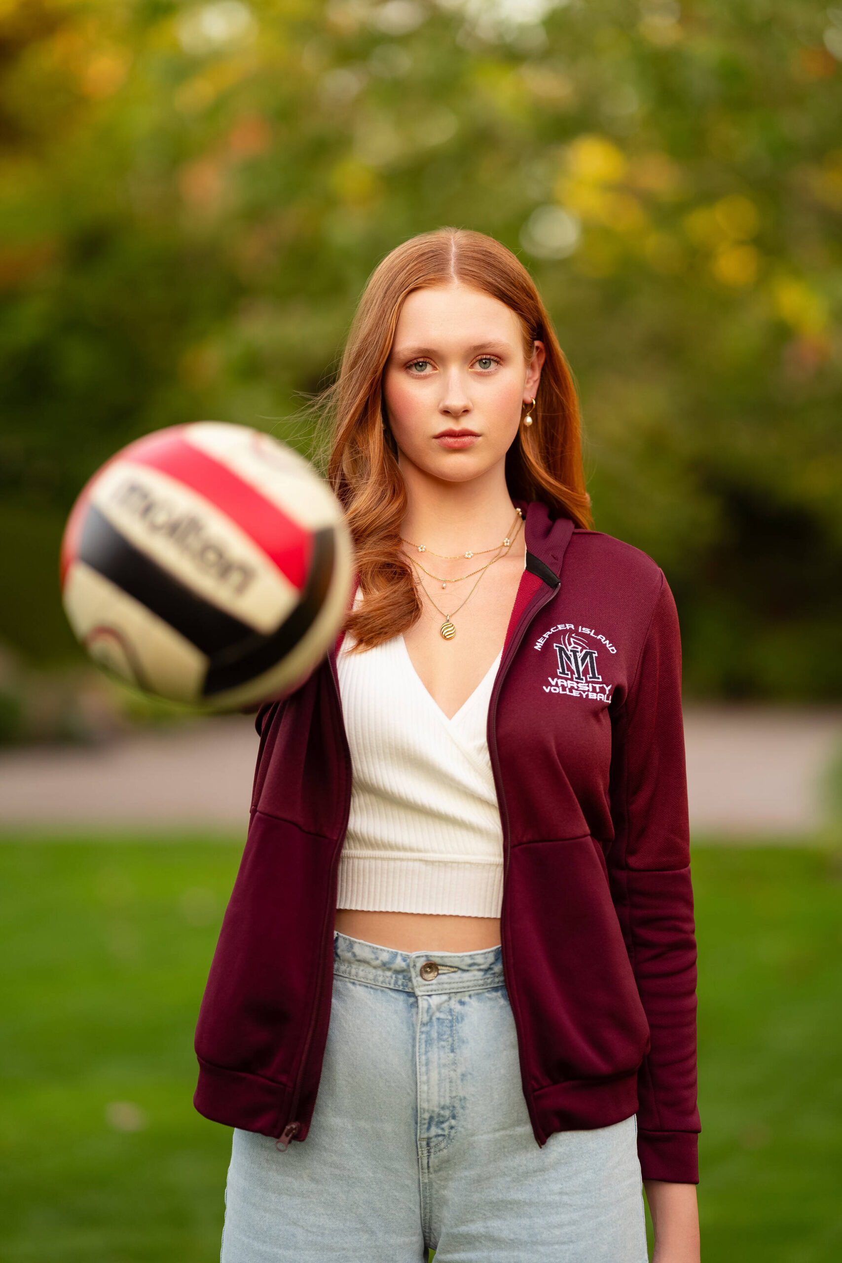 Mercer Island High School senior middle blocker Logan Remington. Photo courtesy of Becky Fuller