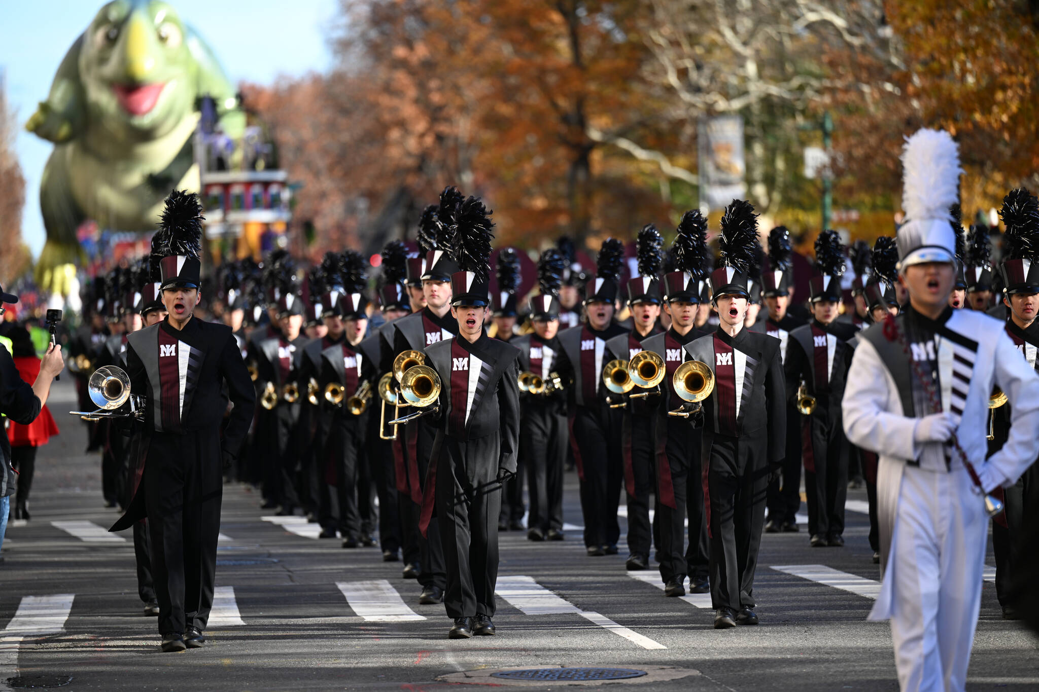 Mercer Island High School’s marching band hit the big time in the Big Apple by performing in the 97th Macy’s Thanksgiving Day Parade in New York City. The band also appeared on the Today Show on NBC to highlight its performance in the immense event. Two days after performing in the parade, sophomore clarinet player Jackson Denman supplied some insight into the memorable, connecting and hard-working experience that occurred between the band members in NYC: “A specific moment that I enjoyed was the beginning of the marching cadence when we stepped off. As soon as the drumline started up, it was almost as if a link had formed between every band member as we all knew the skills that we had to do and how to execute them with accuracy and precision. It gives a feeling like no other, and I wish that more people can have the chance to experience the same thing.” Denman praised the band directors and committee members for their diligent planning to bring the rewarding trip to fruition. Photo courtesy of James Jantos