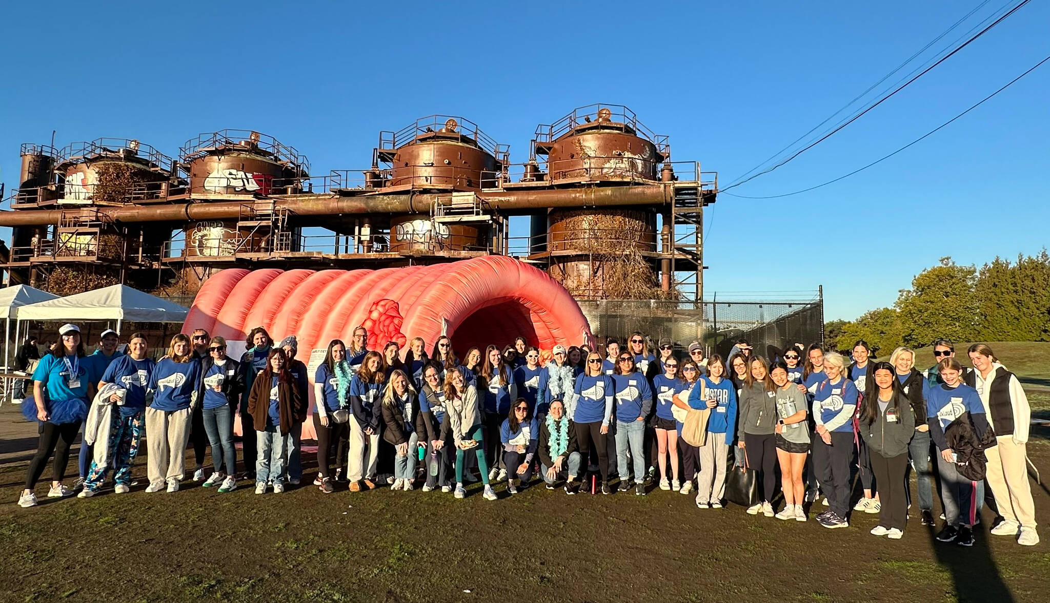 Mother and daughter volunteers from the National Charity League (NCL) Evergreen Chapter of Mercer Island supported the 2nd Annual Seattle Walk to End Colon Cancer at Gas Works Park this fall. Courtesy photo