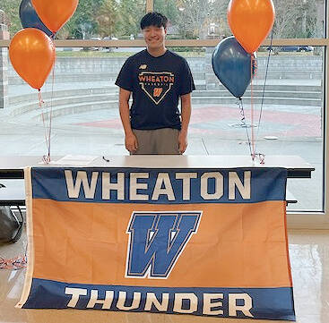 Mercer Island High School senior baseball player Kellen Wu signed a National Letter of Intent to play at Wheaton College in Illinois next season. Photo courtesy of the Mercer Island School District