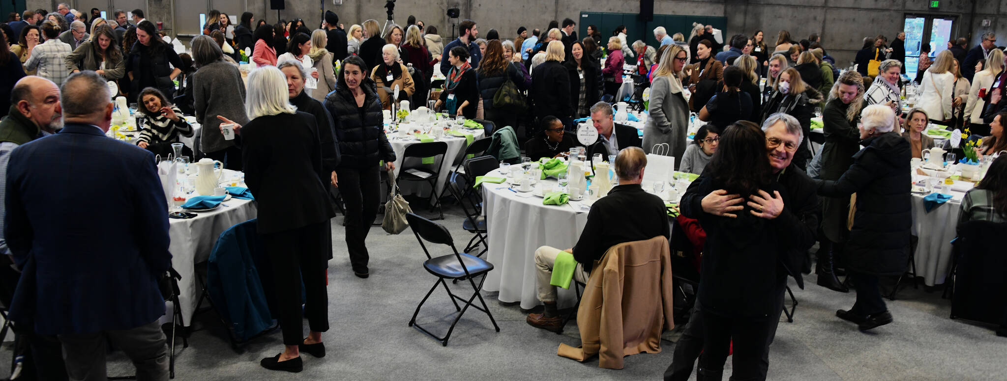 With an attendance of nearly 500 people strong, the Mercer Island Youth and Family Services (MIYFS) Foundation presented its 21st annual fundraising breakfast last Feb. 8 in the Mercer Island Community and Event Center gymnasium. Andy Nystrom/ staff photo