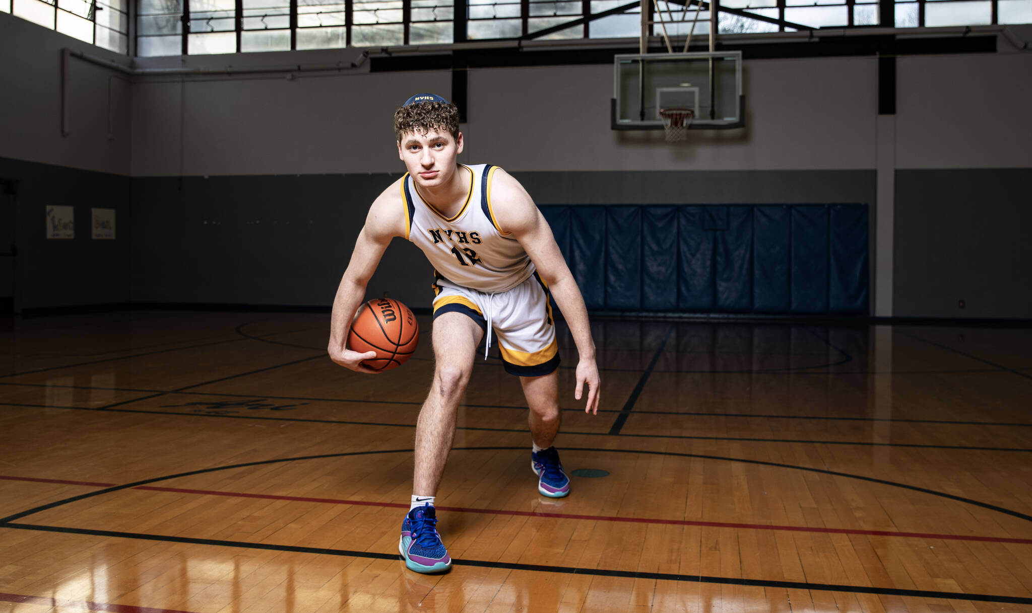 Northwest Yeshiva High School’s starting sophomore center Sam Chernicoff. Photo courtesy of Mason Kelley