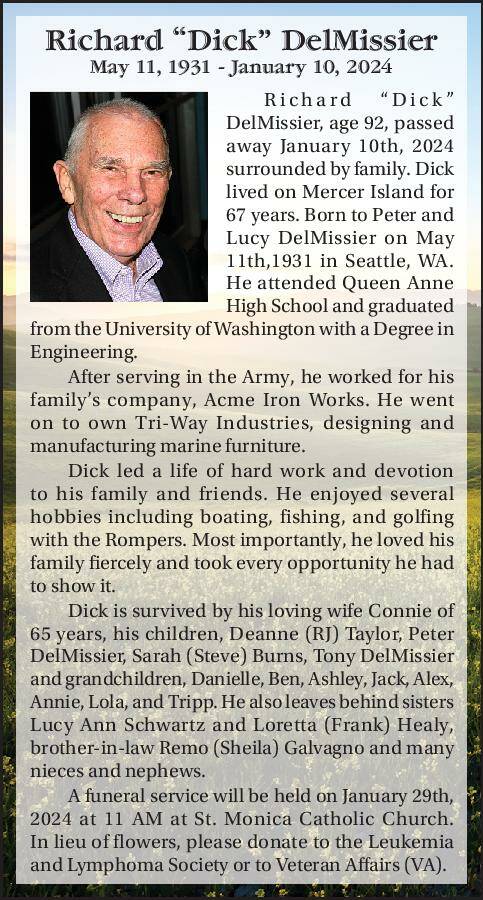 Richard "Dick" DelMissier | Obituary