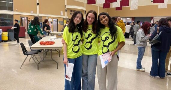 Student leaders, from left to right: Lauren Sheill, Imogen Logan, Pragna Prakash. (Photos by Ella Will/For the Reporter)