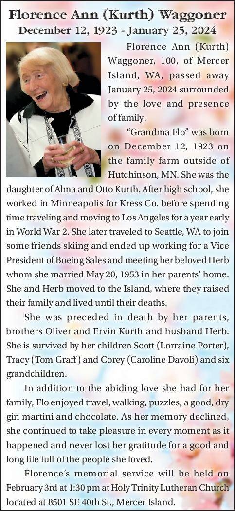 Florence Ann (Kurth) Waggoner | Obituary