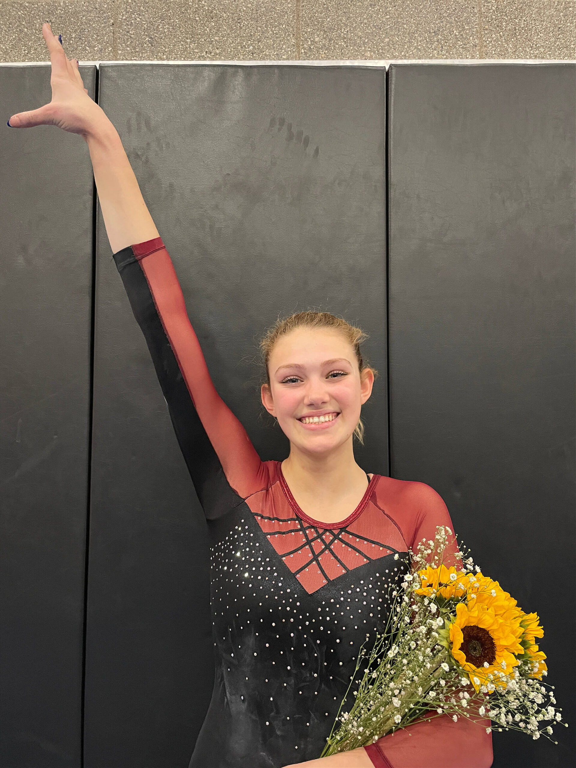 Mercer Island High School sophomore Maya Moncaster notched a 7.175 on the uneven bars at the 3A state gymnastics meet on Feb. 23 at Sammamish High School. Courtesy photo