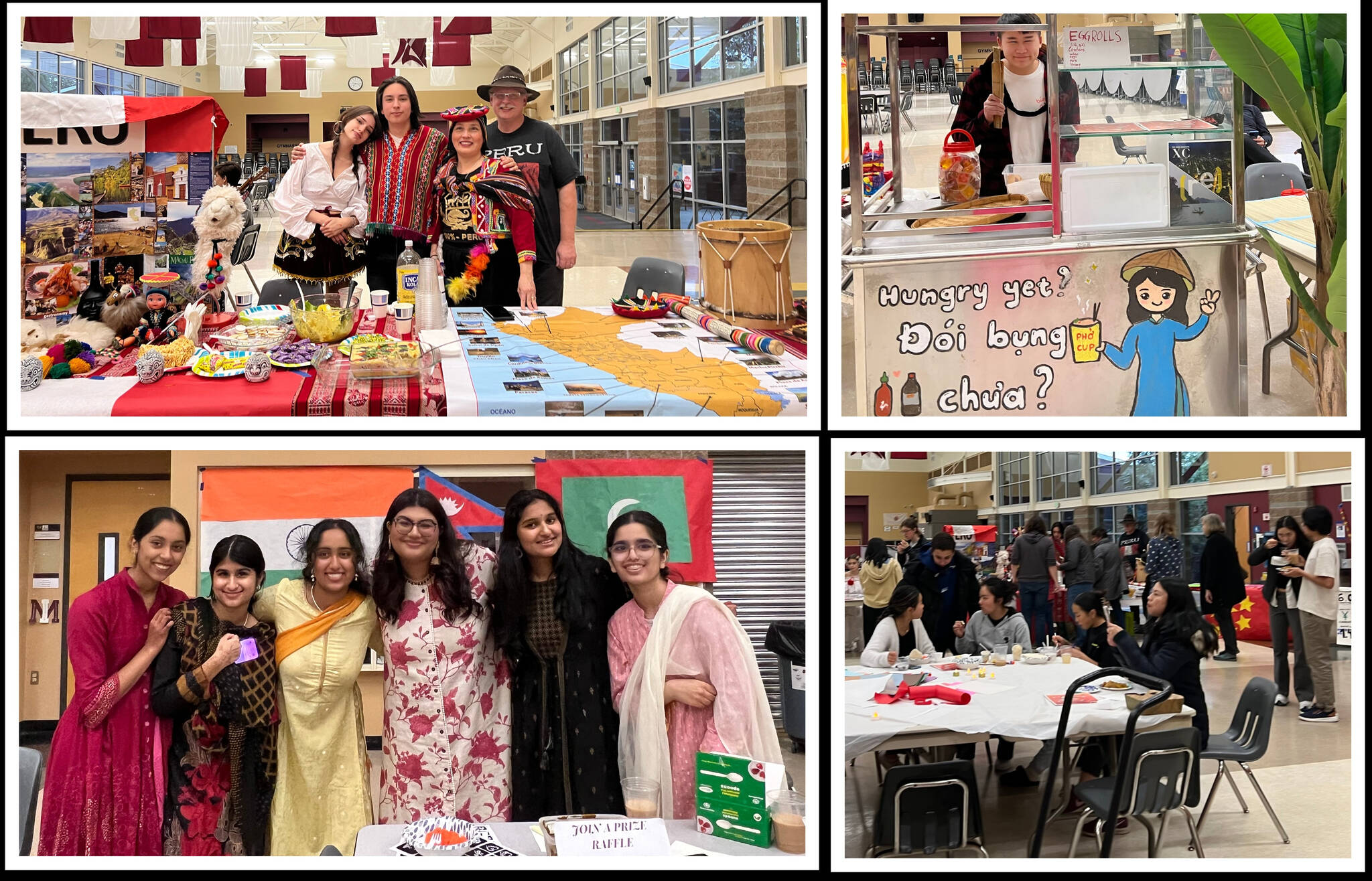 Participants from different cultures shared their stories at last year’s Mercer Island High School Cultural Fair. This year’s fair will take place from 6-8 p.m. on March 16 in the school commons. Courtesy photos