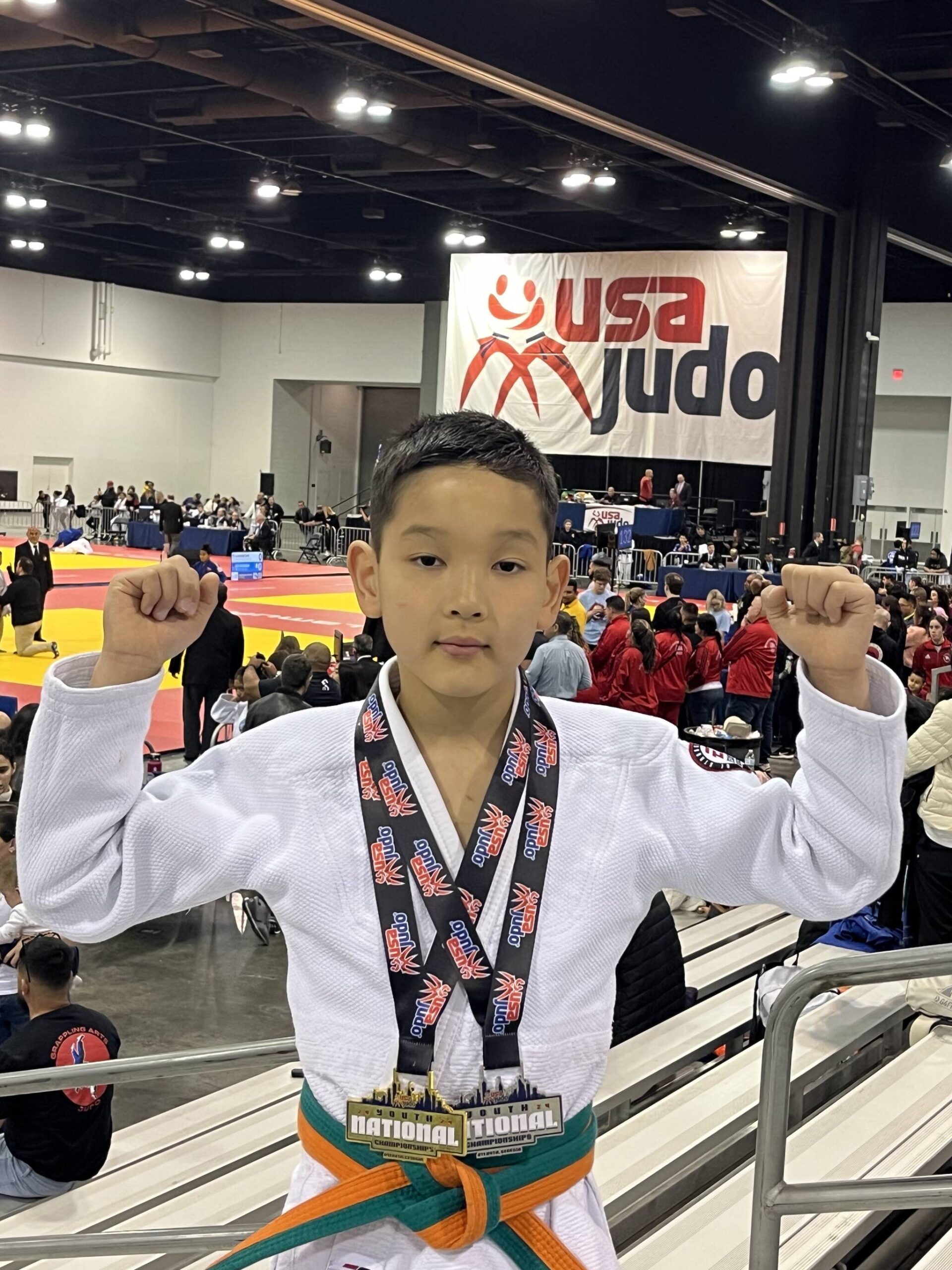 Northwood Elementary School student Mikhail Zulaev won two medals at the Junior National Judo Championships held in Atlanta, Georgia, from March 23-24. Mikhail notched a gold medal in the Boys 2015, Bantam 5 up to 33 kg division. He garnered a silver medal in the Boys 2014, Bantam 6 up to 31 kg category. Courtesy photo