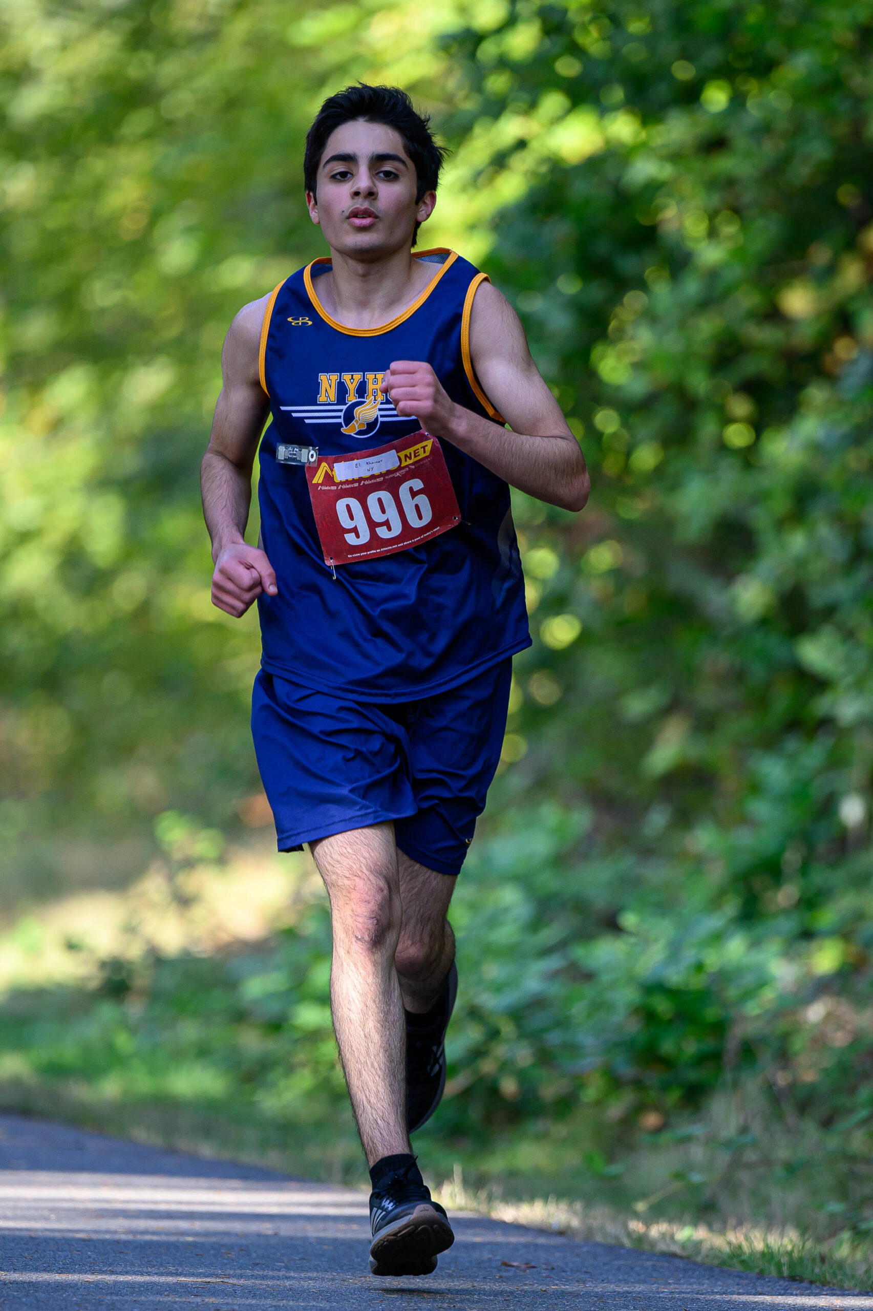 Northwest Yeshiva High School junior Eli Khaimov tackles the 5K cross country course during a 1B SeaTac League meet last Sept. 20 at Seward Park in Seattle. Photo courtesy of Patrick Krohn.