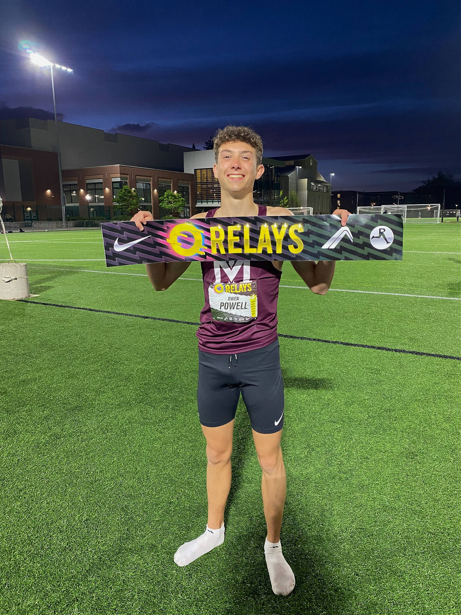 Mercer Island High School junior Owen Powell broke a 21-year-old national high school record in the 1,000-meter race on April 20 at the Oregon Relays. Powell notched a time of 2:23.22 —breaking Bobby Curtis’ mark of 2:24.79 in 2003 — at University of Oregon’s Hayward Field in Eugene. Photo courtesy of the Mercer Island School District