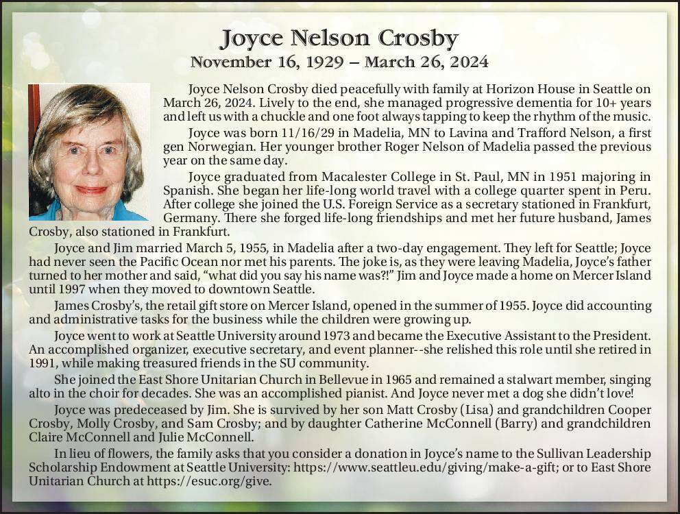 Joyce Nelson Crosby | Obituary