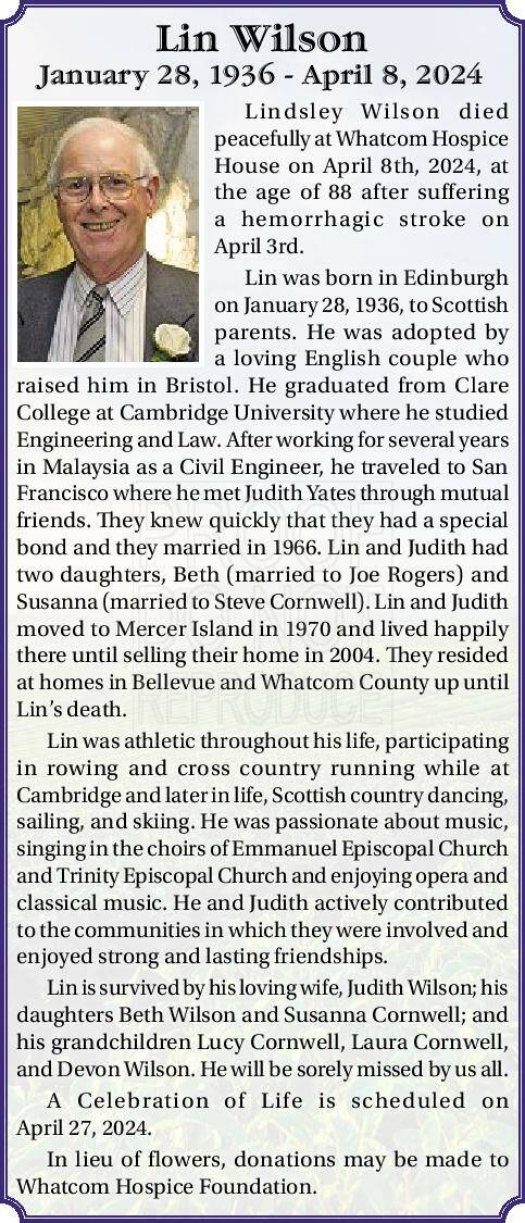 Lin Wilson | Obituary