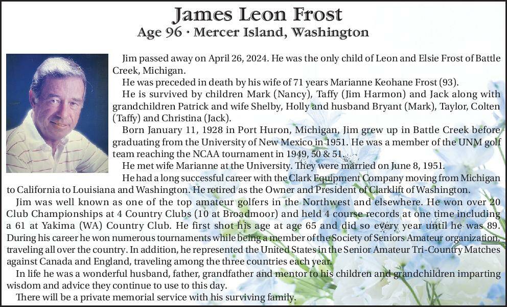 James Leon Frost | Obituary