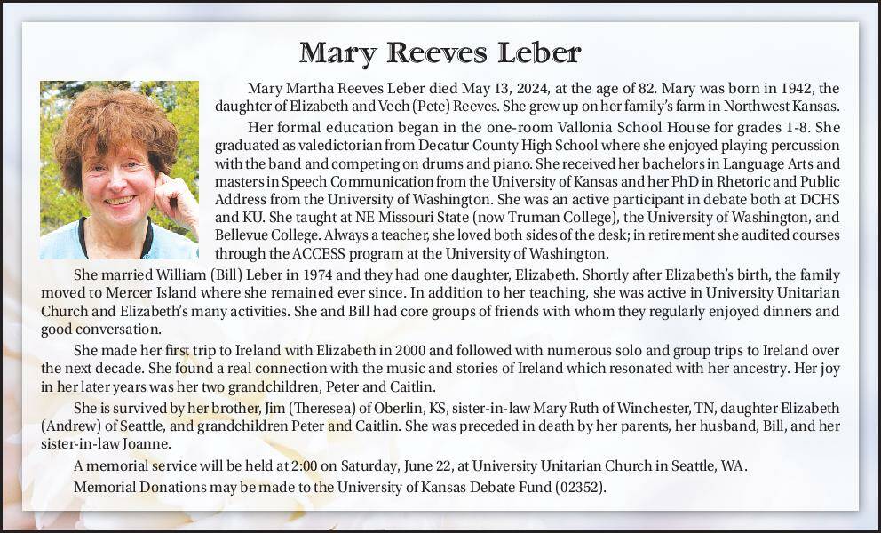 Mary Reeves Leber | Obituary
