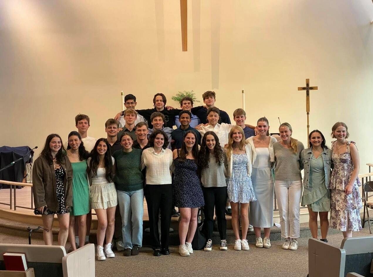 A plethora of Mercer Island High School Class of 2024 seniors celebrate their baccalaureate at a ceremony titled Always Stay Humble & Kind on May 30 at Holy Trinity Lutheran Church. The special event has been an Island tradition for many decades and an estimated 50 guests were in attendance. The program reads, in part: This evening, we give thanks for learning and wisdom. We are honored to celebrate the various faith traditions represented by the Class of 2024. We hope these values and beliefs, along with the fellowship of this caring community, will continue to guide our graduates and youth. The event included students speaking about their faiths, clergy speakers, a class blessing, musical performances and more. Courtesy photo