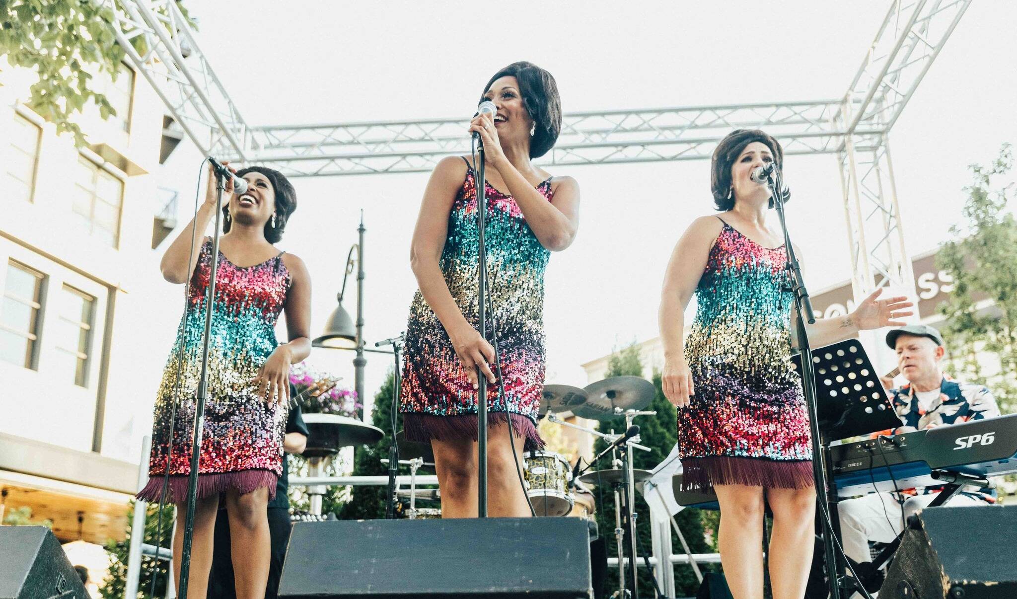 The Jewel Tones will perform Motown tunes from 6:30-8:30 p.m. on Aug. 15 at the city of Mercer Islands Mostly Music in the Park series in Mercerdale Park. Prom Date Mixtape will groove through 80s new wave songs on Aug. 22. Presented by 4Culture, Mercer Island Community Fund, mioposto, Mercer Island City Lifestyle and Mercer Island Martial Arts. Photo courtesy of the city of Mercer Islands event page