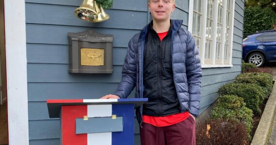 Mercer Island Eagle Scout Vander Garr built a flag collection box at the Veterans of Foreign Wars (VFW). Courtesy photo