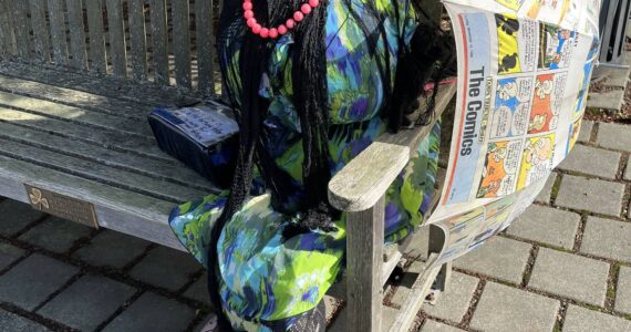 Lolita the fortune teller outside the post office in La Conner, WA. Photo courtesy of Mindy Stern