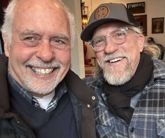 <p>Guest columnist Greg Asimakoupoulos and Ed Holmes, former chief of the Mercer Island Police Department. Courtesy photo</p>