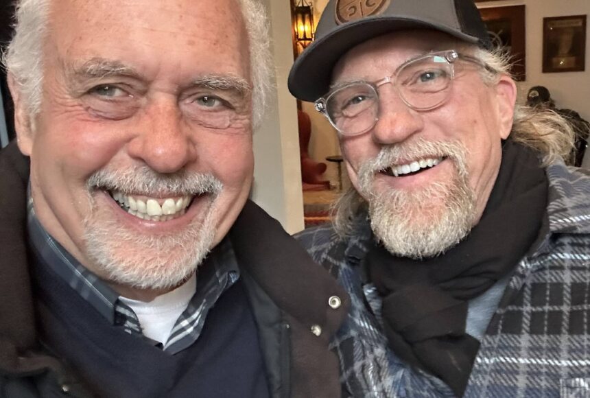 <p>Guest columnist Greg Asimakoupoulos and Ed Holmes, former chief of the Mercer Island Police Department. Courtesy photo</p>