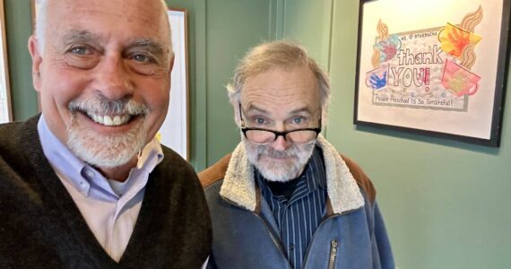 Guest columnist Greg Asimakoupoulos and Dave Ross. Courtesy photo
