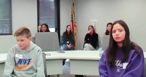 Screenshot from May 15 special meeting of the Mercer Island School Board, featuring comments from local students.