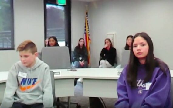 Screenshot from May 15 special meeting of the Mercer Island School Board, featuring comments from local students.