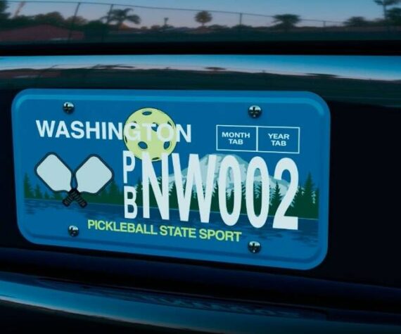 Washington’s pickleball license plate. Screenshot courtesy of Seattle Metro Pickleball Association