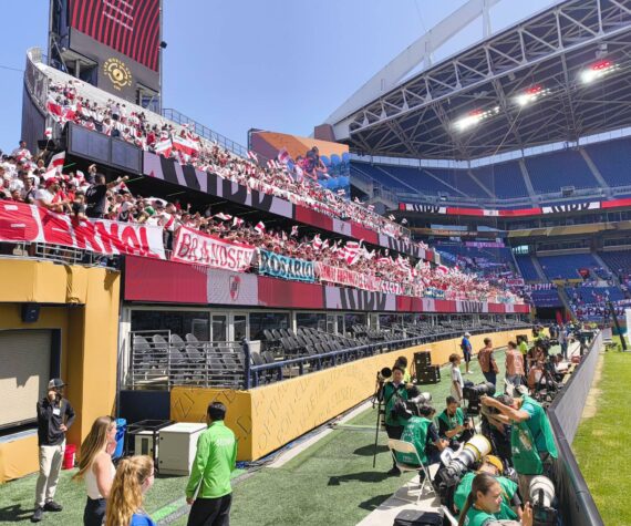 <p>River Plate fans in the stands at Lumen Field. Ben Ray / Sound Publishing</p>