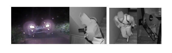 Burglary suspects captured on Seattle Mariners player Julio Rodriguez’s home video surveillance system on Mercer Island. Courtesy photo