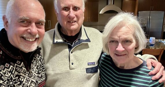 Greg Asimakoupoulos with Walt and Thema Ritchie. Courtesy photo