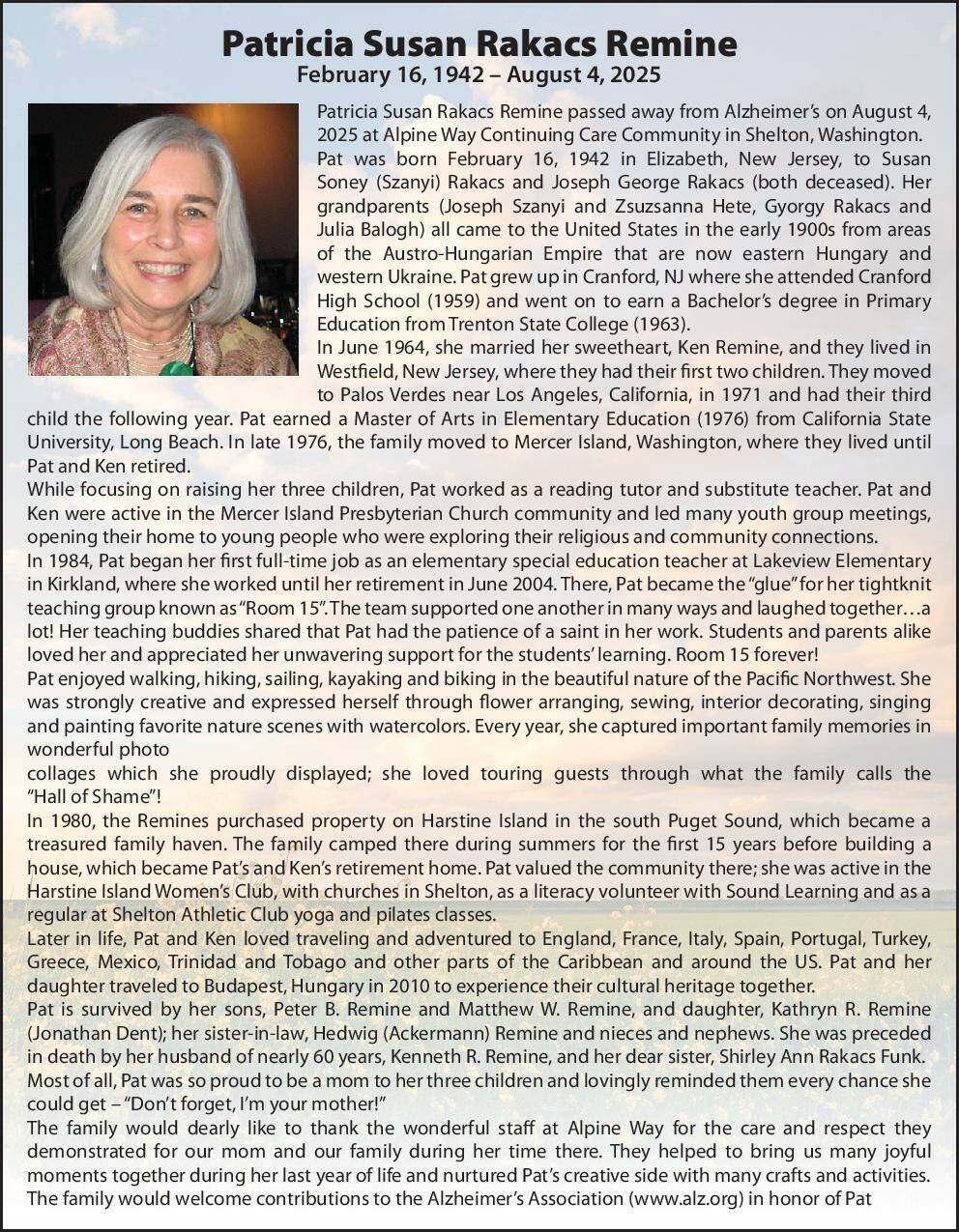 Patricia Remine | Obituary