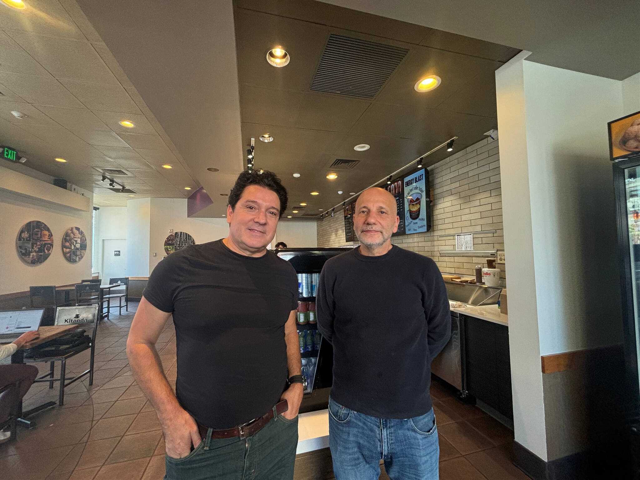 From left, Luis Conde and João (John) Boff at Mercer Island’s Kitanda Brazilian eatery. Andy Nystrom/ staff photo