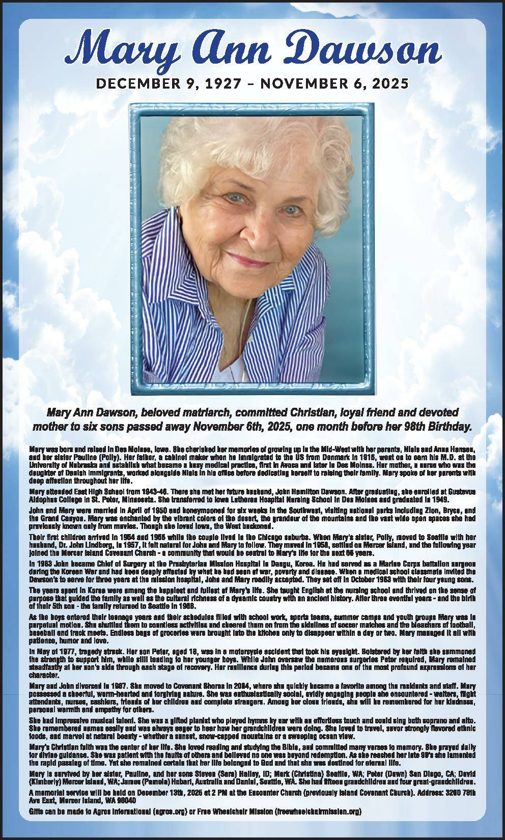 Mary Ann Dawson | Obituary