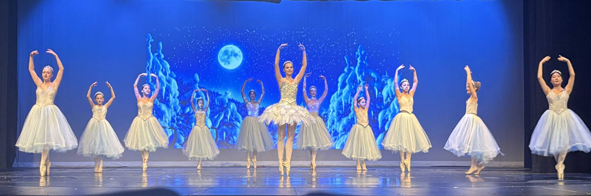 Waltz of the Snowflakes during an Island Youth Ballet Excerpts from The Nutcracker performance. Courtesy photo
