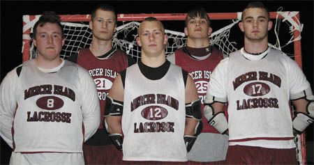 The captains of the Mercer Island boys lacrosse team include: Hap Giraud