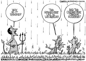 Why is it raining?