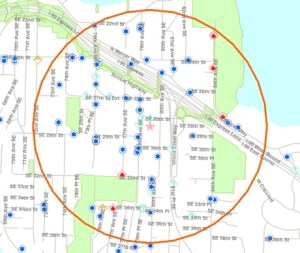A map of the Town Center shows EMS and fire calls.